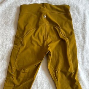 Lululemon Athletica Yellow/Gold Performance Leggings